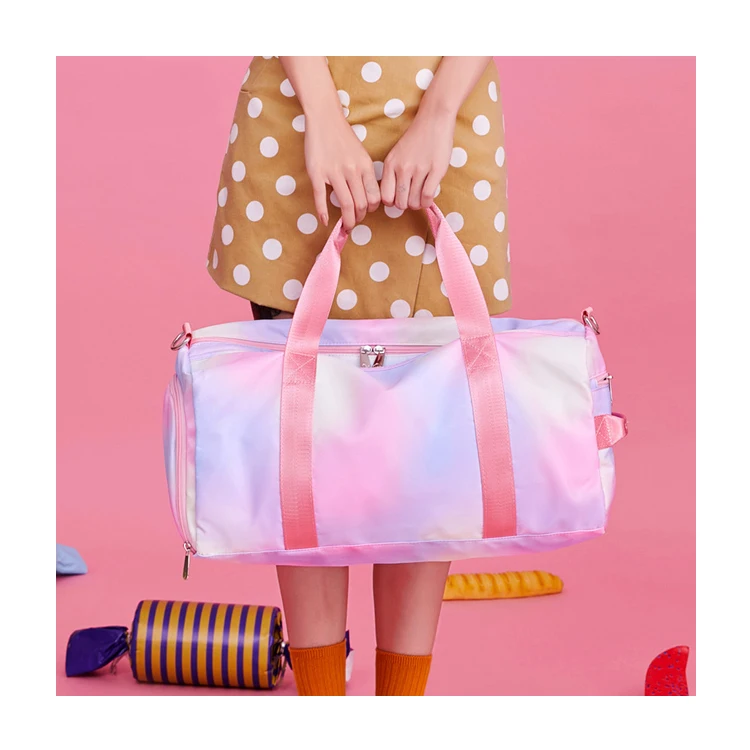 

New Women's Sports Travel Bags Waterproof Weekend Suitcases Handbags Luggage Yoga Shoulder Bags For Gym, Customized color