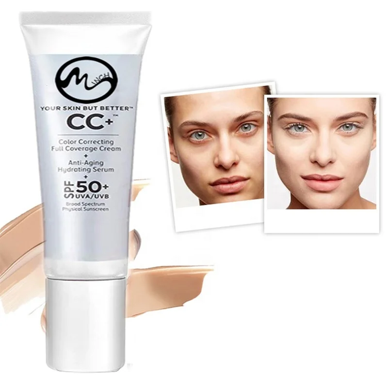 

10ml Natural CC Cream SPF 50 Plus Whitening Moisturizing Long Lasting Concealer Nude Foundation Makeup Face Beauty Cosmetics, 3colors(beige / ivory / natural)