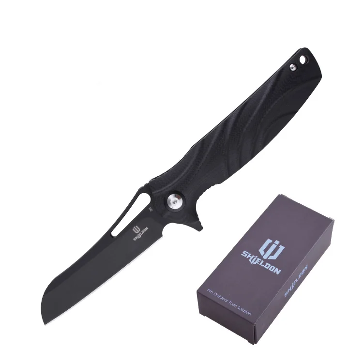 

Shieldon D2 Blade G10 Handle Multitool Tactical Hunt Army Outdoor Survival Self Defense Camping Foldable Folding Pocket Knife