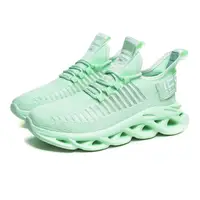 

Men's Knit Fabric Fashion Sneakers Sport Running Shoes Walking Casual Athletic Shoes