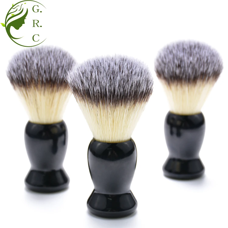 

A Manufacture Cheap Luxury Men's Badger Hair Shaving Brush Set Wholesale Synthetic Eco Friendly Vegan Shaving Brush And Bowl, Black shaving brush
