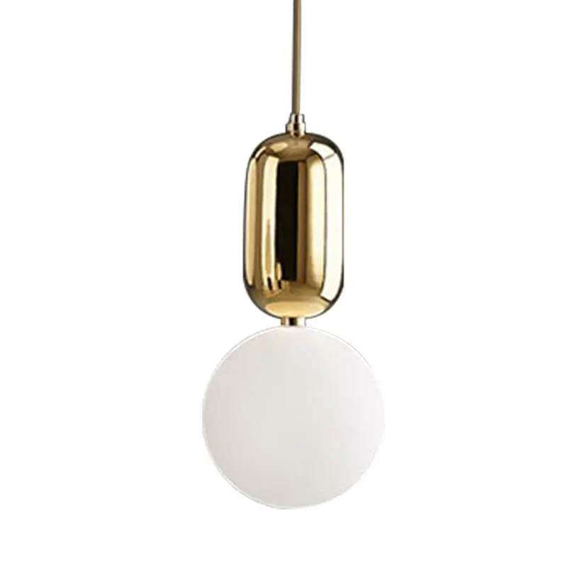 

Simig lighting nordic mini milk glass led mini hanging light simple modern bar cafe shop decorative pendant light, Gold/white/black
