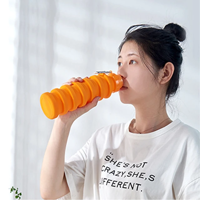 

Hot Sale Foldable Outdoor Sports Eco-friendly Leakproof Water Bottle Silicone