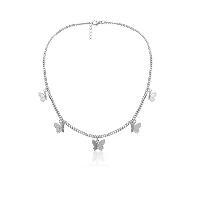 

Temperament single layer butterfly necklace female fashion OL all-match pendant necklace