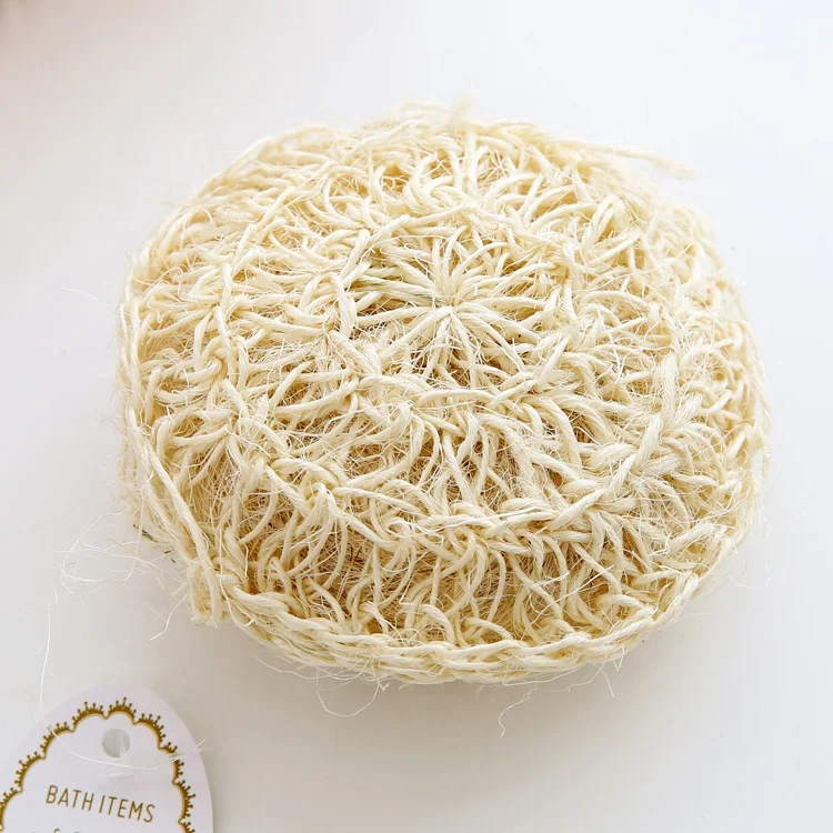 

Wholesale Loofah Sisal Material and All Natural Features Sisal Bath Shower Sponge Sisal Pad, Natural color
