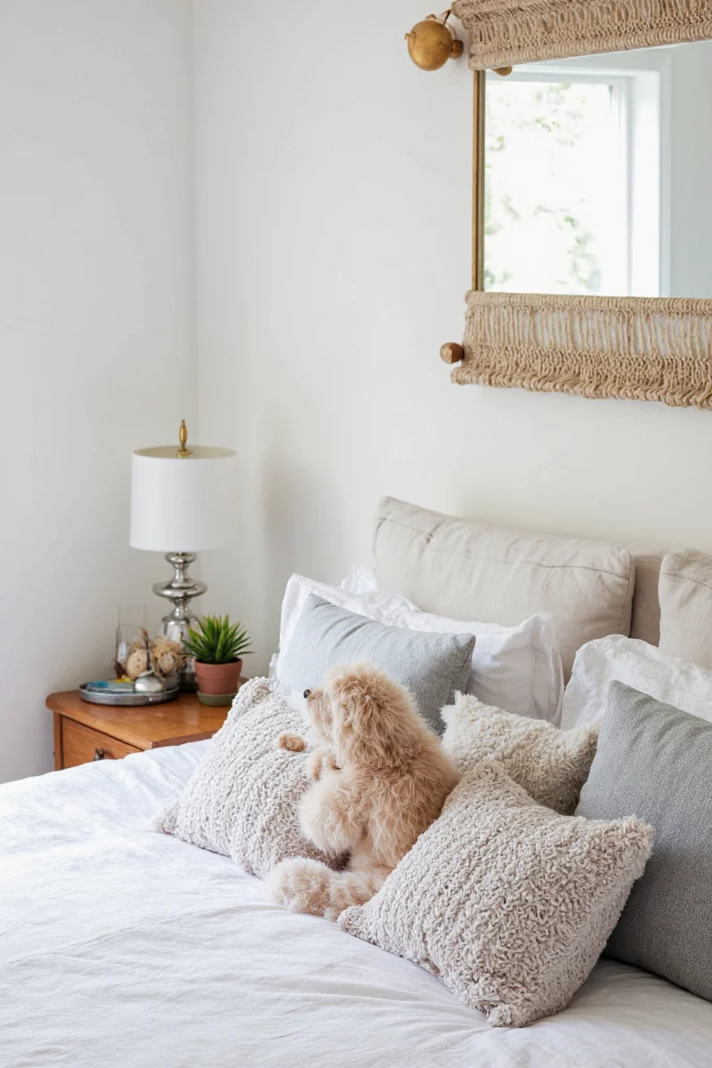 Guest room with welcome basket