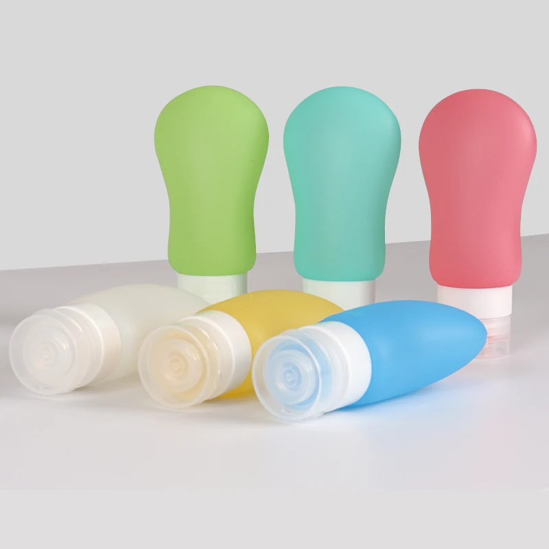 

2021 new silicone travel bottling set portable shower gel shampoo rinse bottle empty bottle, Red, green, cyan, yellow, blue, white
