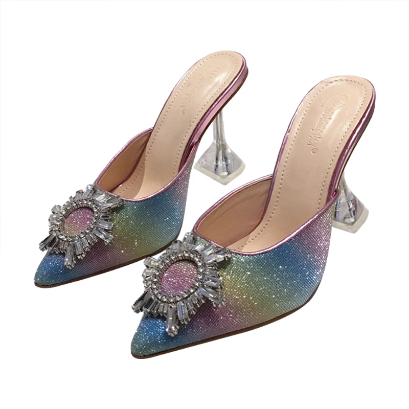 

9cm sunflower diamond sandals for women