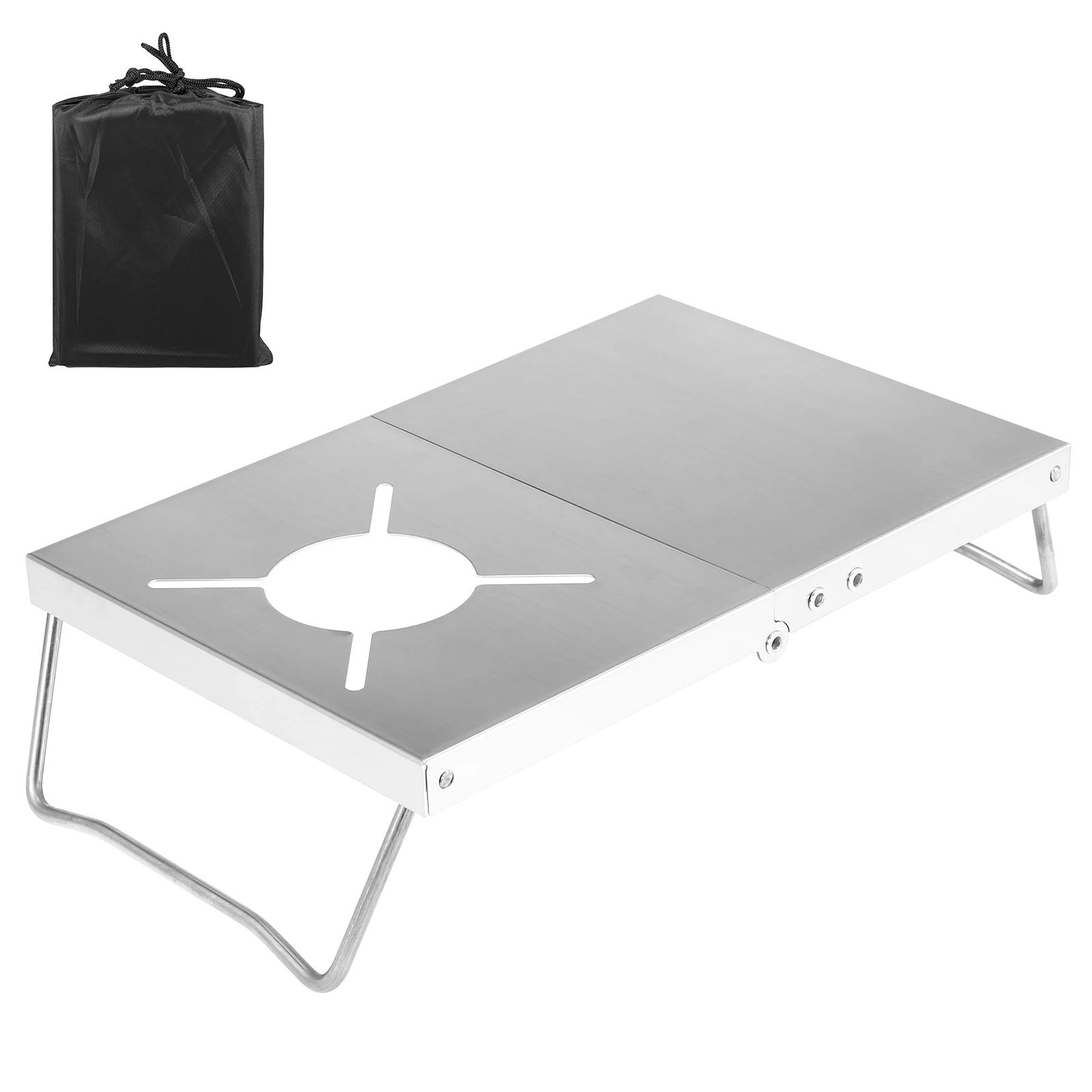 

Folding Stove Table Portable Camping Stove Stand Bracket Holder BBQ Grill Folding Picnic Desk For Fishing Hiking Picnic