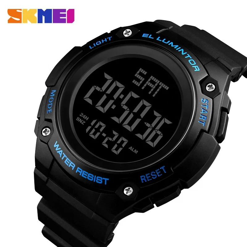 

hot products skmei dual time skmei 1346 men's digital chronograph sports running watches, Five colors