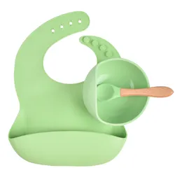 Soft Baby Bib Bowl Spoon Feeding Supplies Product 