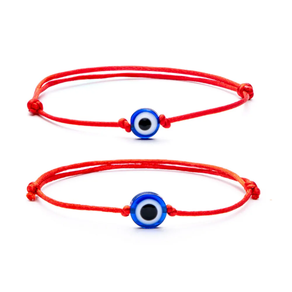 unisex men women fashion handmade d-evil eye bracelet adjustable lucky red string rope woven bracelet supplier