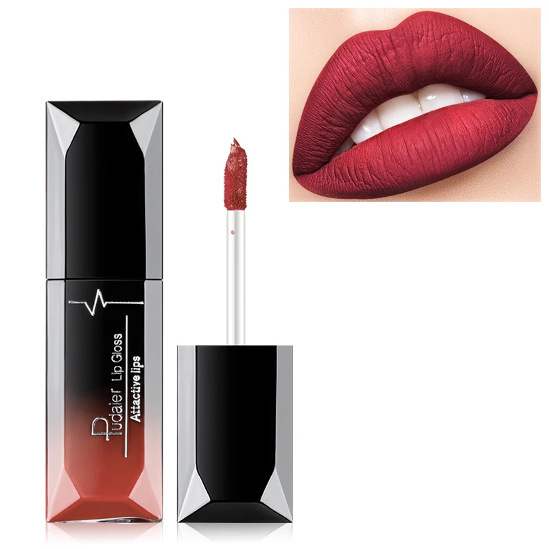 

Waterproof Nude Matte Velvet Glossy Lip Gloss Lipstick Sexy Red Lip Tint 21 Colors Women Fashion Makeup