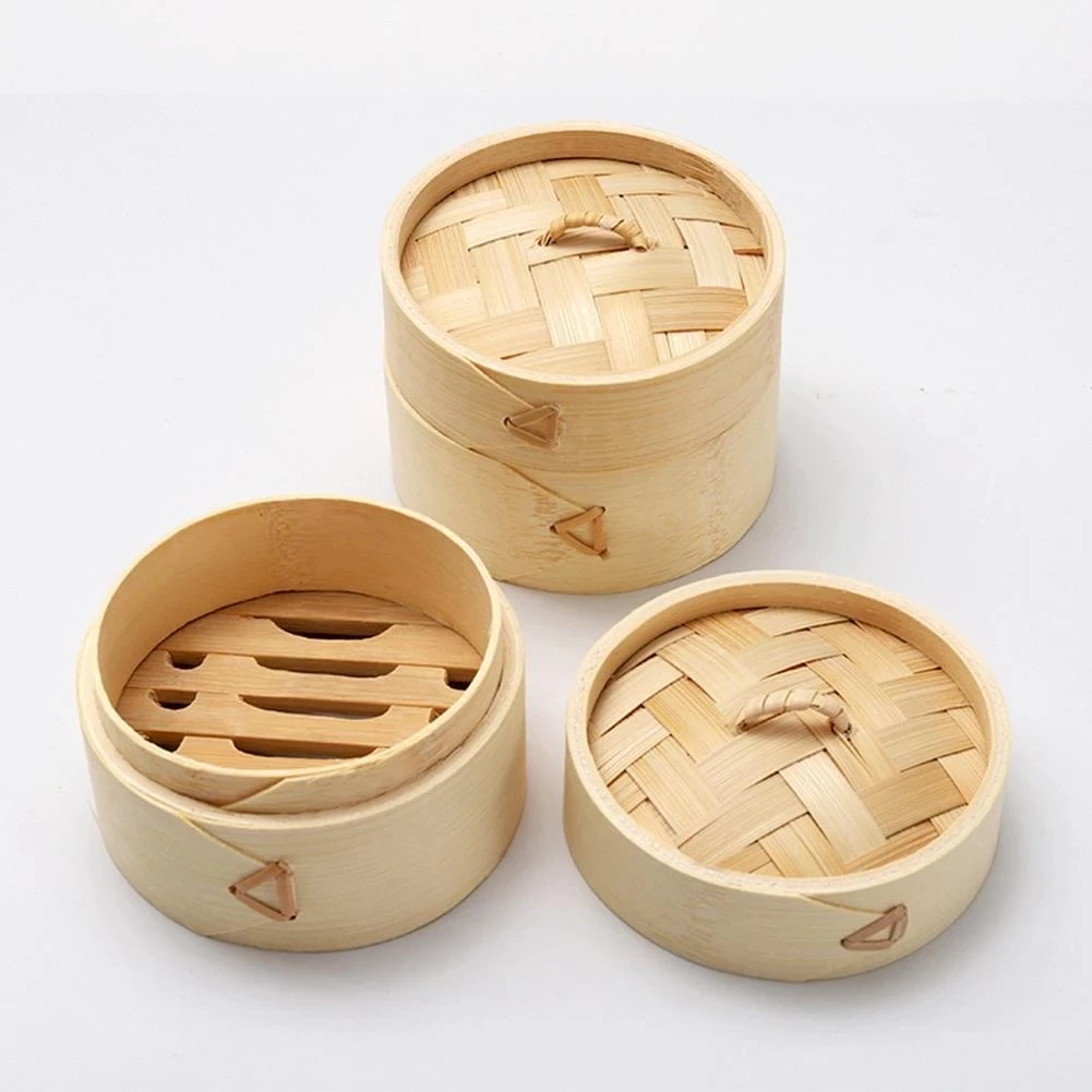 

Estick Handmade Factory Classic Traditional Craft Design Natural Gift Mini Bamboo Steamer Favors With Accessories