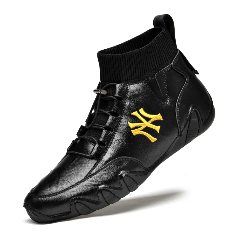 

european trendy fashion genuine real leather shoes, 2colors,black, white