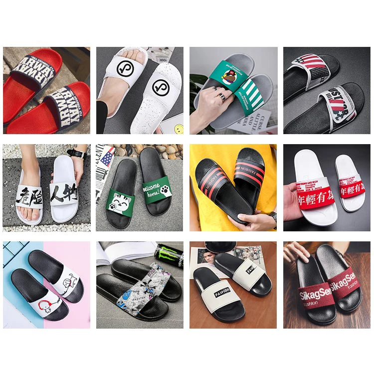 
Custom Logo Unisex Slide Sandals Slippers Man House Bathroom Eva Rubber Leather Women Home Indoor Slipper For Men 