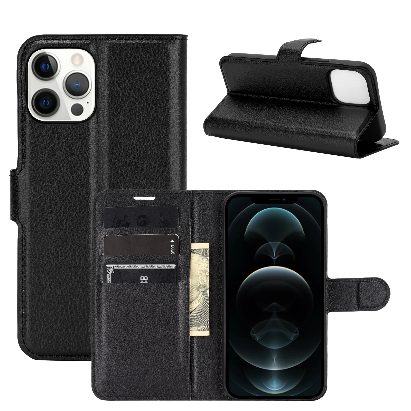 

For iPhone 12 MINI Leather Phone Case for iPhone 12 Pro Mobile Cover for iPhone 12 Pro Max Case Flip Cover With Card Holder Case