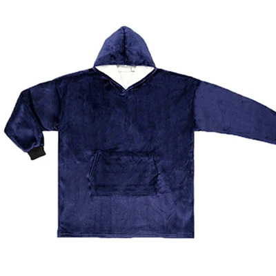 

Autumn and winter 4 color pajamas women's flannel hooded hoodie robe plush long velvet nightgown, Blue/red/grey/pink