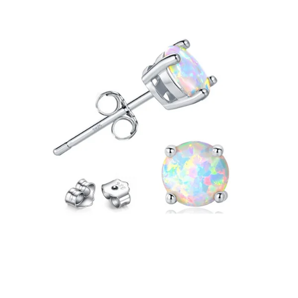 

Natural opal jewelry 925 sterling silver earrings for gifts, As customer request
