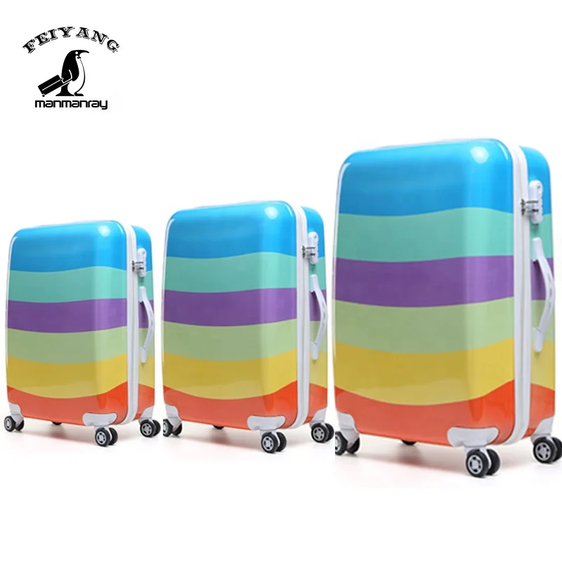 

Cute design boarding suitcase hard side trolley luggage sets