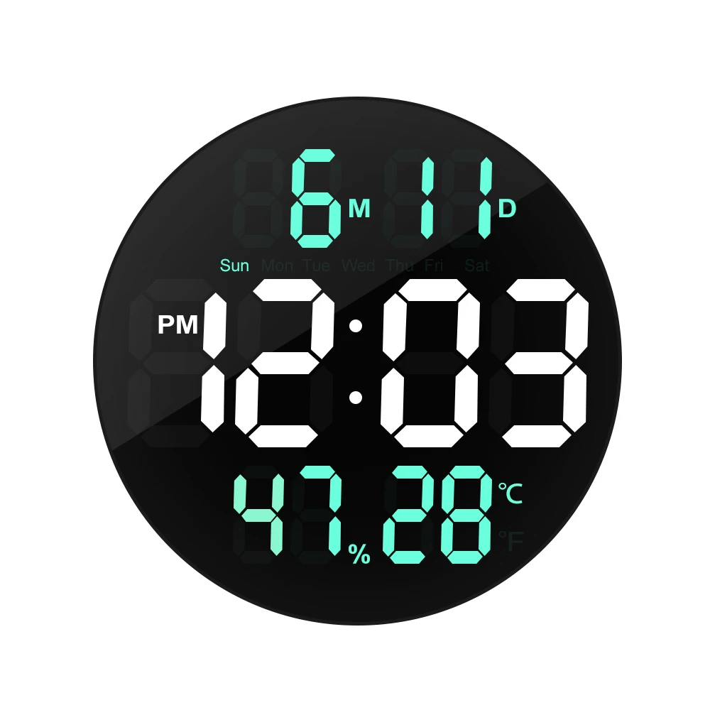 

EMAF Digital LED Clock in two-color creative large-screen with Temperature LED Clock With Remote Control