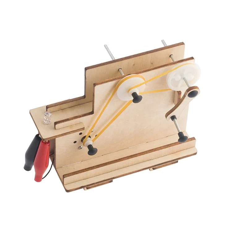 
DIY a Wooden Hand Generator Kit Educational Equipment for kids 
