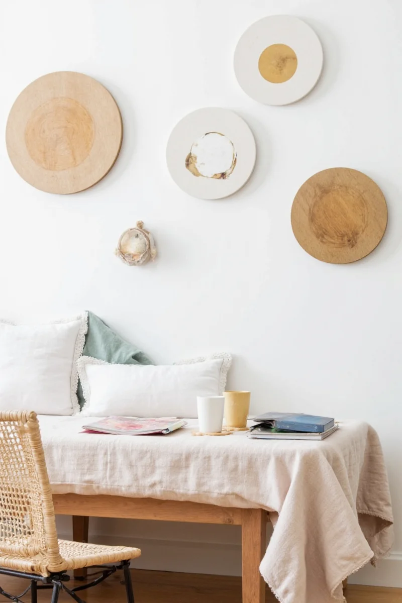 DIY circle wall decals in a toddler’s room