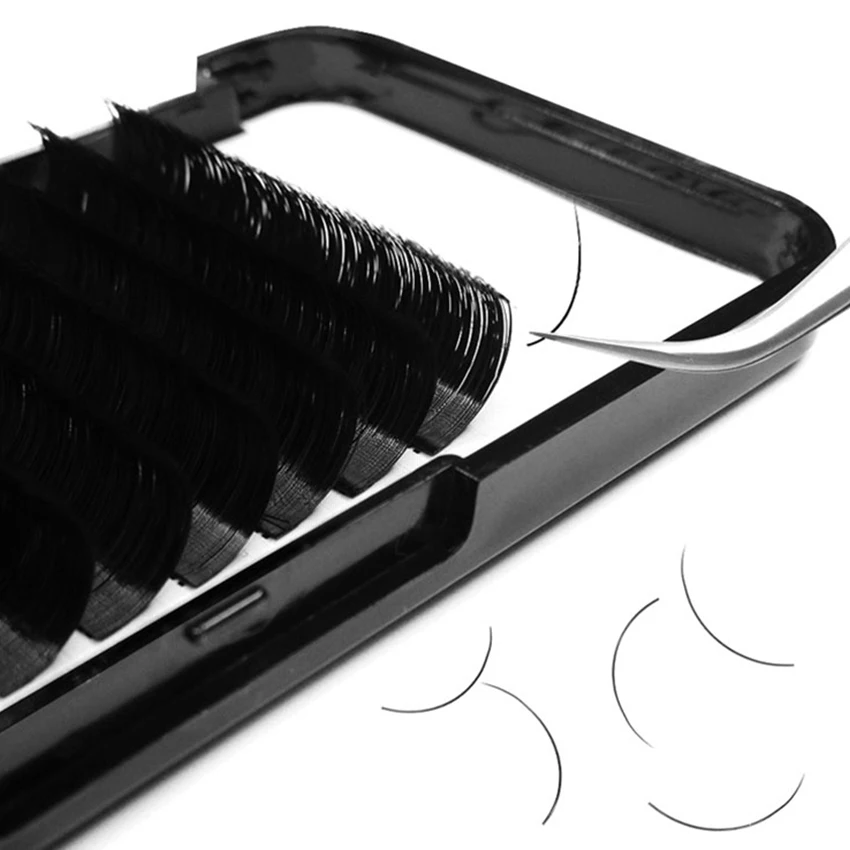 

factory lash tray Wholesale bulk eyelash extension supplies lash bed Private Label Individual classic Eyelash Extensions, Natural black