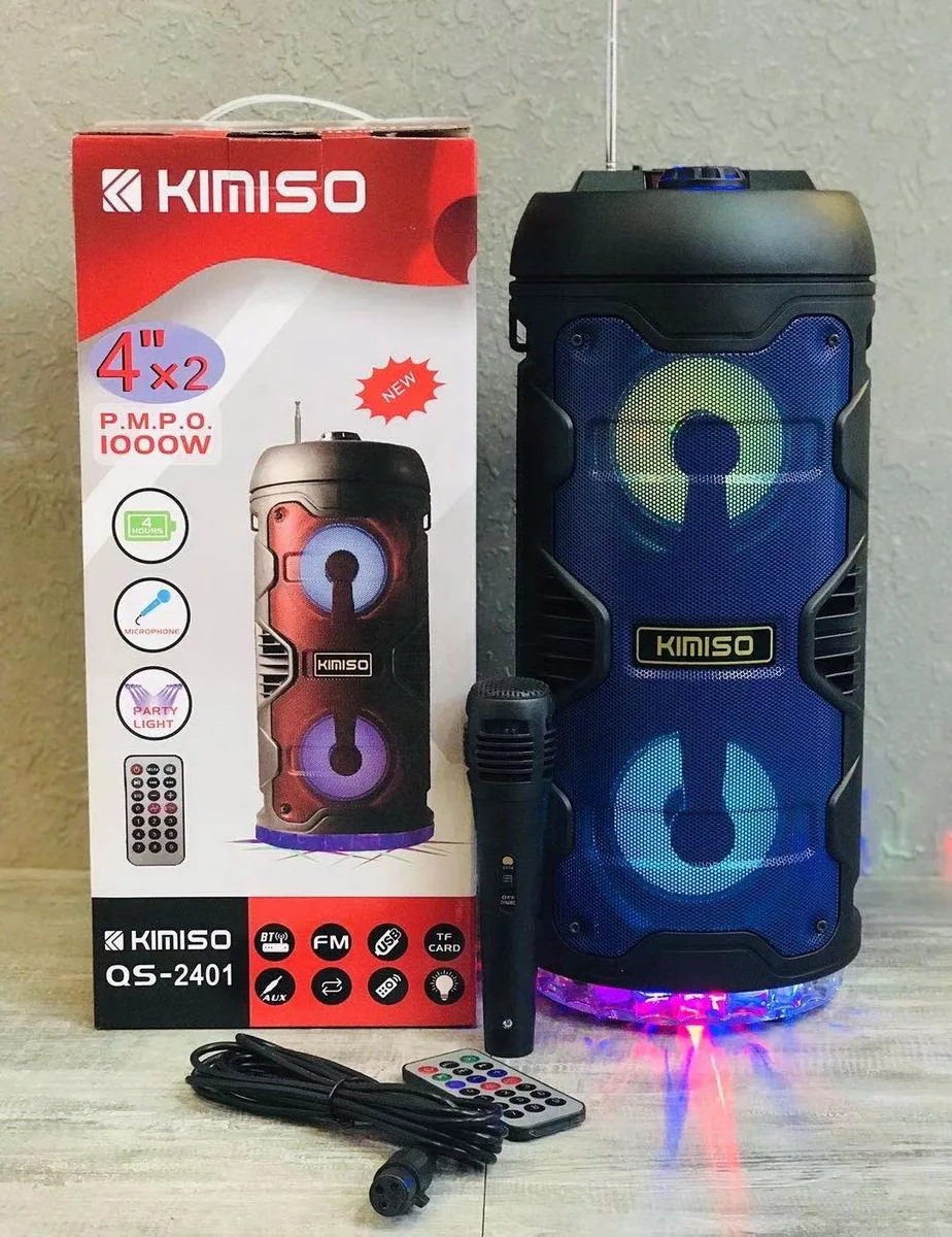 

QS-2401 New Design KIMISO Double 6.5inch Horn Speaker Small Woofer With Cool Light