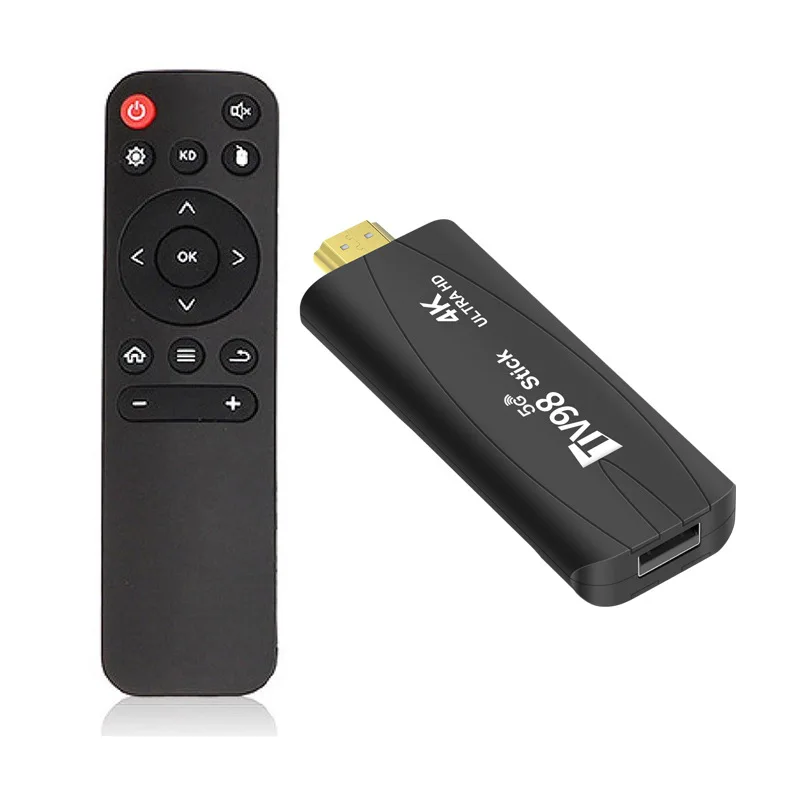 

Android 12.1 4K HD 2.4G 5G Dual Wifi Smart TV Box H.265 Media Player TV Receiver Set Top Box TV98 Mini TV Stick