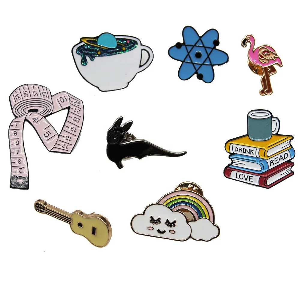 

New Arrival Fashion Mini Cartoon Metal Pin Brooch, Various, as your choice