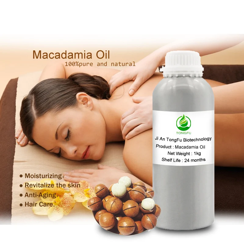 

100% Pure Natural Organic Cold Pressed Macadamia Nut Oil Kukui Nut Oil Wholesale Price For Skincare Body Care