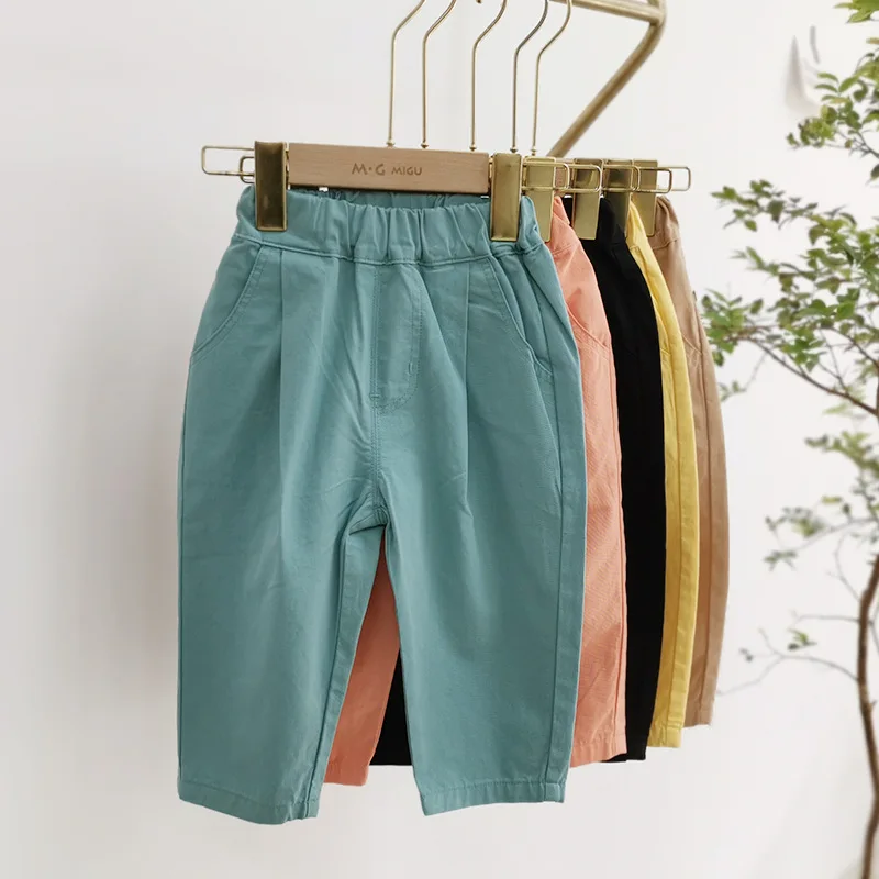 

Bulk wholesale children's clothing baggy pants, Amazon's best-selling boys autumn and winter trousers linen pants