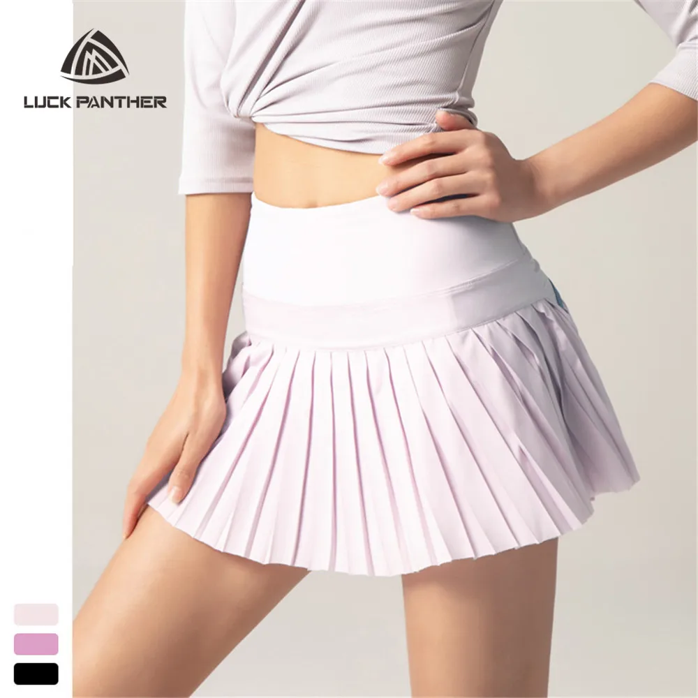 

wholesale stock women pleated skort high waist golf pleated tennis white skirt with pocket