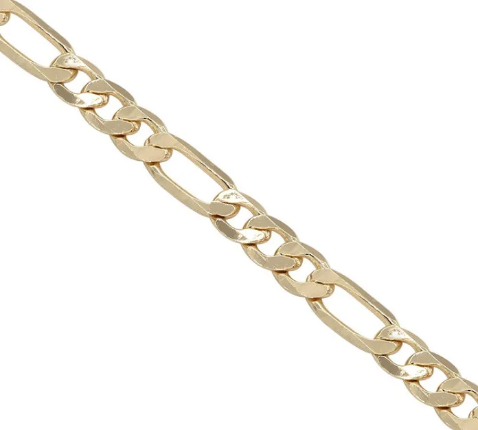 

NANA high quality 18k gold filled brass figaro chain,3x7mm and 6.2x14mm figaro brass chain for jewelry findings