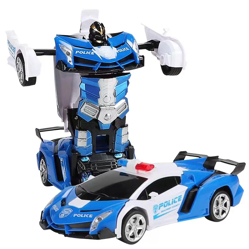 

Car Transformation Car Two ways Sports Vehicle Model Robots Toys Wireless Charging Cool Deformation Robot LED