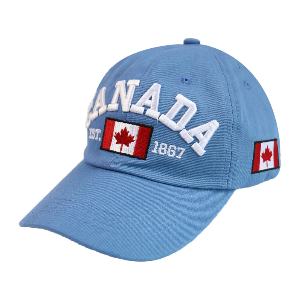 加拿大国旗英语 3d 刺绣棒球帽为男性和女性学生