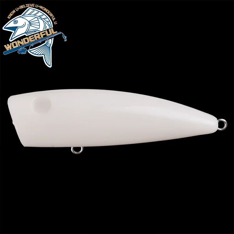 

Factory Wholesale 8g 69mm Plastic Hard Sea Bass Wobble Topwater Floating Unpainted Blank Fishing Popper Lures