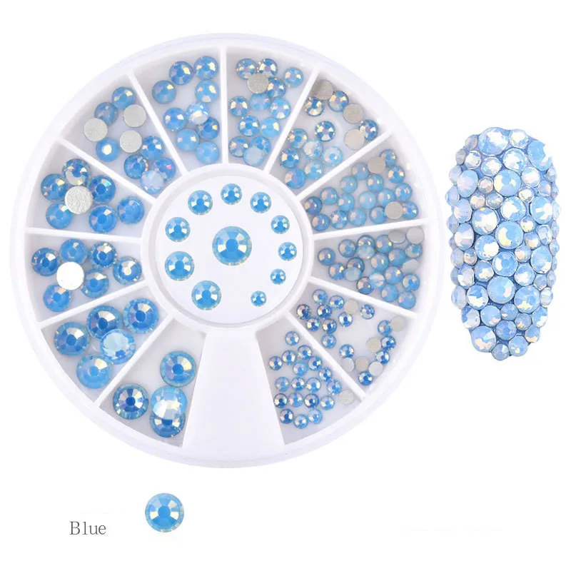 

Nail Art Colorful Protein Cone Decoration 3D Tips Crystal Rhinestones Stud Drill Flat Back Acrylic Accessories Manicure