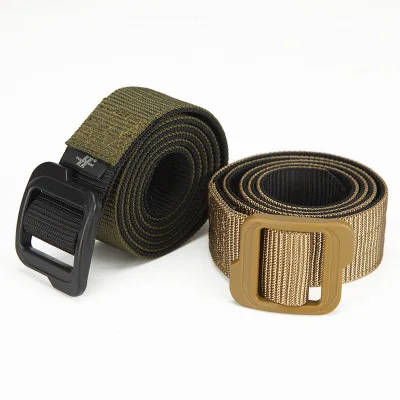 

Men Tactical Belt Accessories Nylon Fabric Adjustable Daily Lightweight Outdoor Indoor Front Buckle Waist Support Flexible, Picture