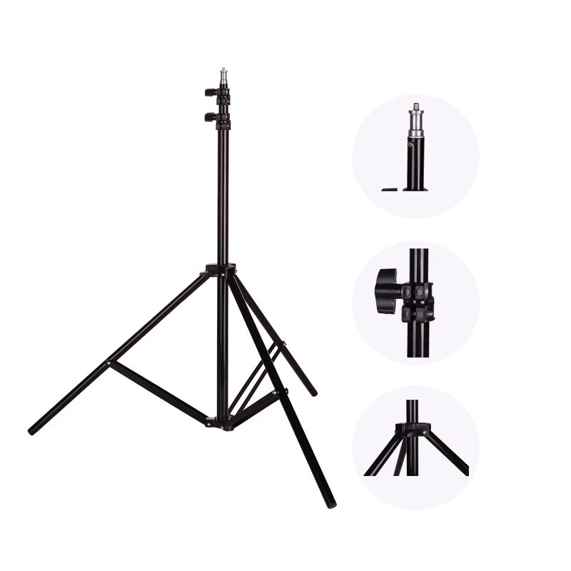 

110 160 200cm Photography Tripod Light Stands For Photo Relfectors Softboxe Lame Backgrounds Video Lighting Studio Kits