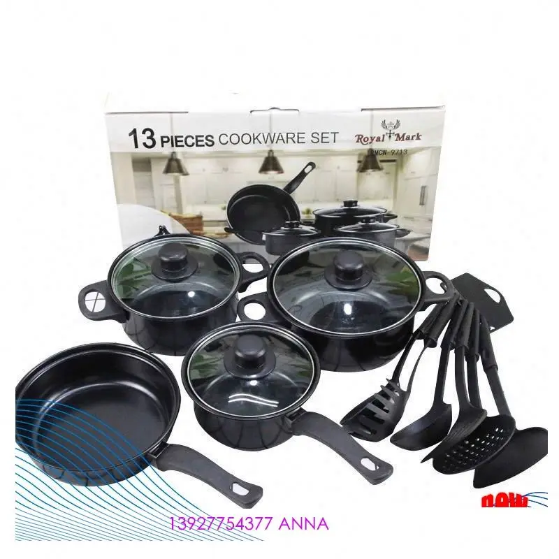 

SOAR Wholesale 13 Pcs Iron Kitchen Pots And Pans Cookware Sets