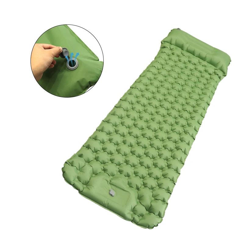 

Camping Sleeping Pad Self Inflating Camping mat Foot Press Inflatable Pad Air Mattress with Pillow for Backpacking, Traveling, Many colors for your choice