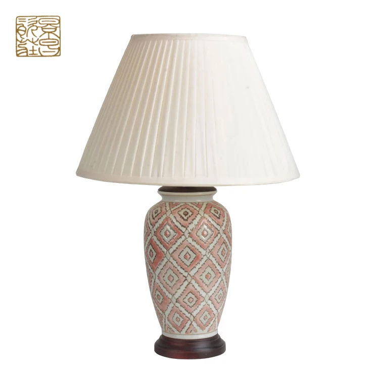 Modern fashion led bedside reading lamp hotel decorations ceramic oriental table lamp