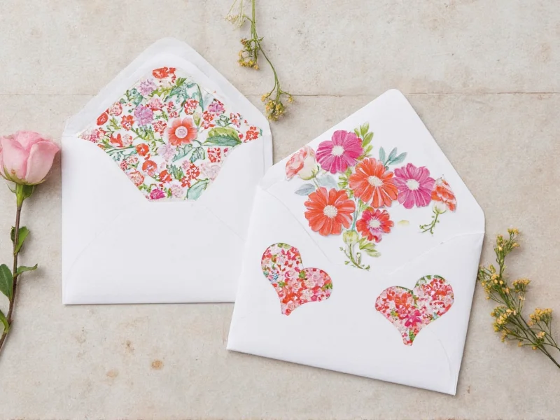 Collection of decorative DIY envelopes made from recycled materials