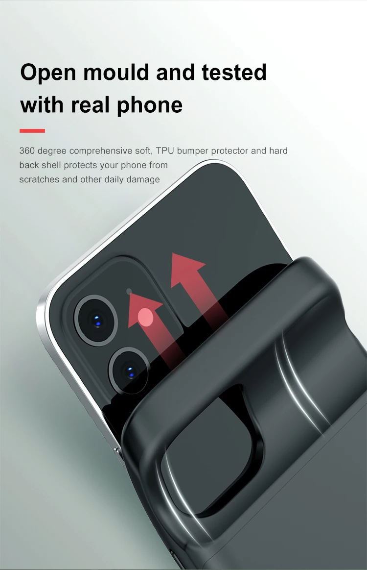 Best Seller Portable Black Power Battery Case External Charging Case