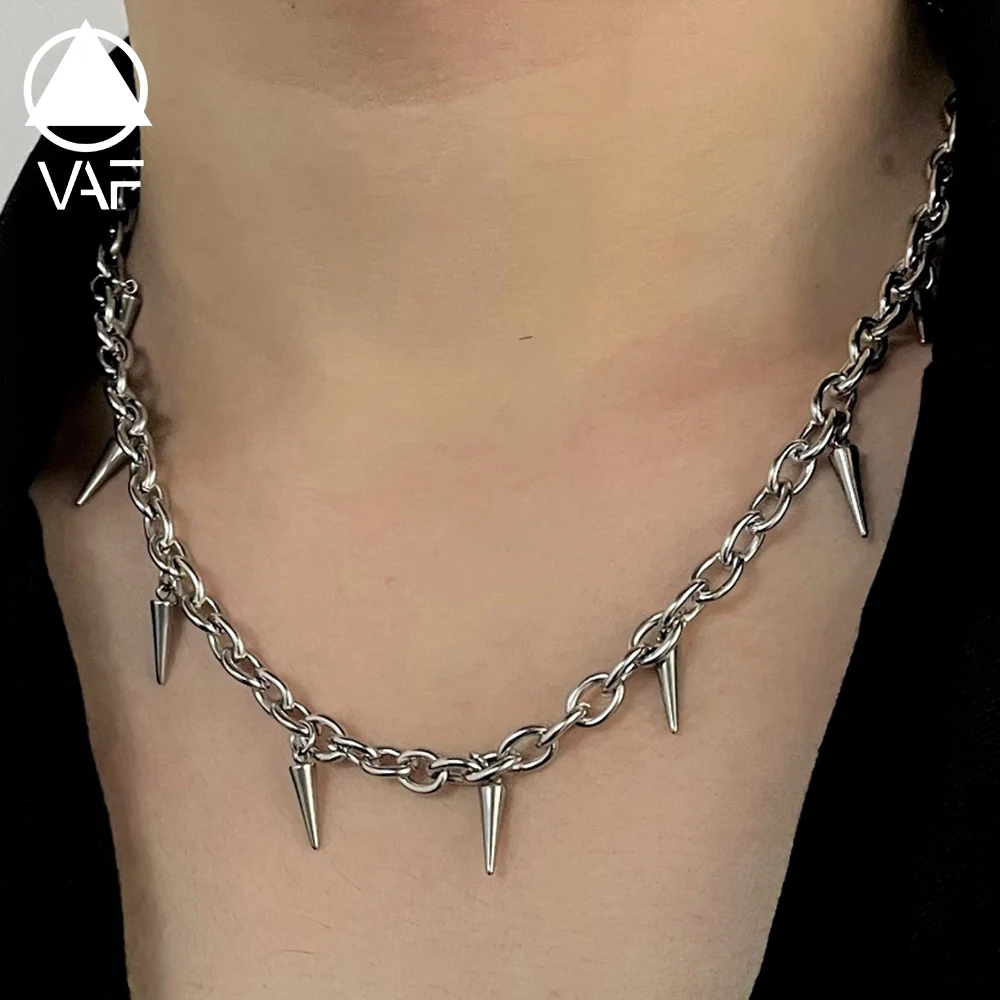 VAF New Design Men's Multiple Tapered Stainless Steel Pendant Necklace Cadenas Acero Inoxidable