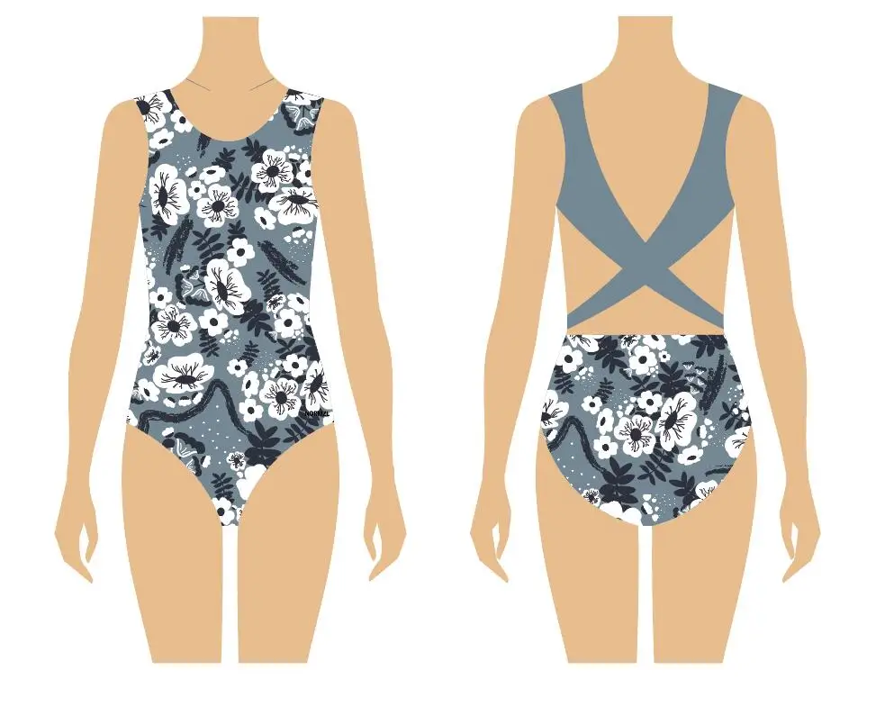 

custom design printed training dancewear gymnastic leotard for girl