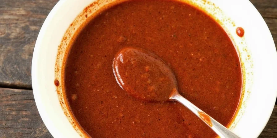 A rich bowl of traditional mole sauce
