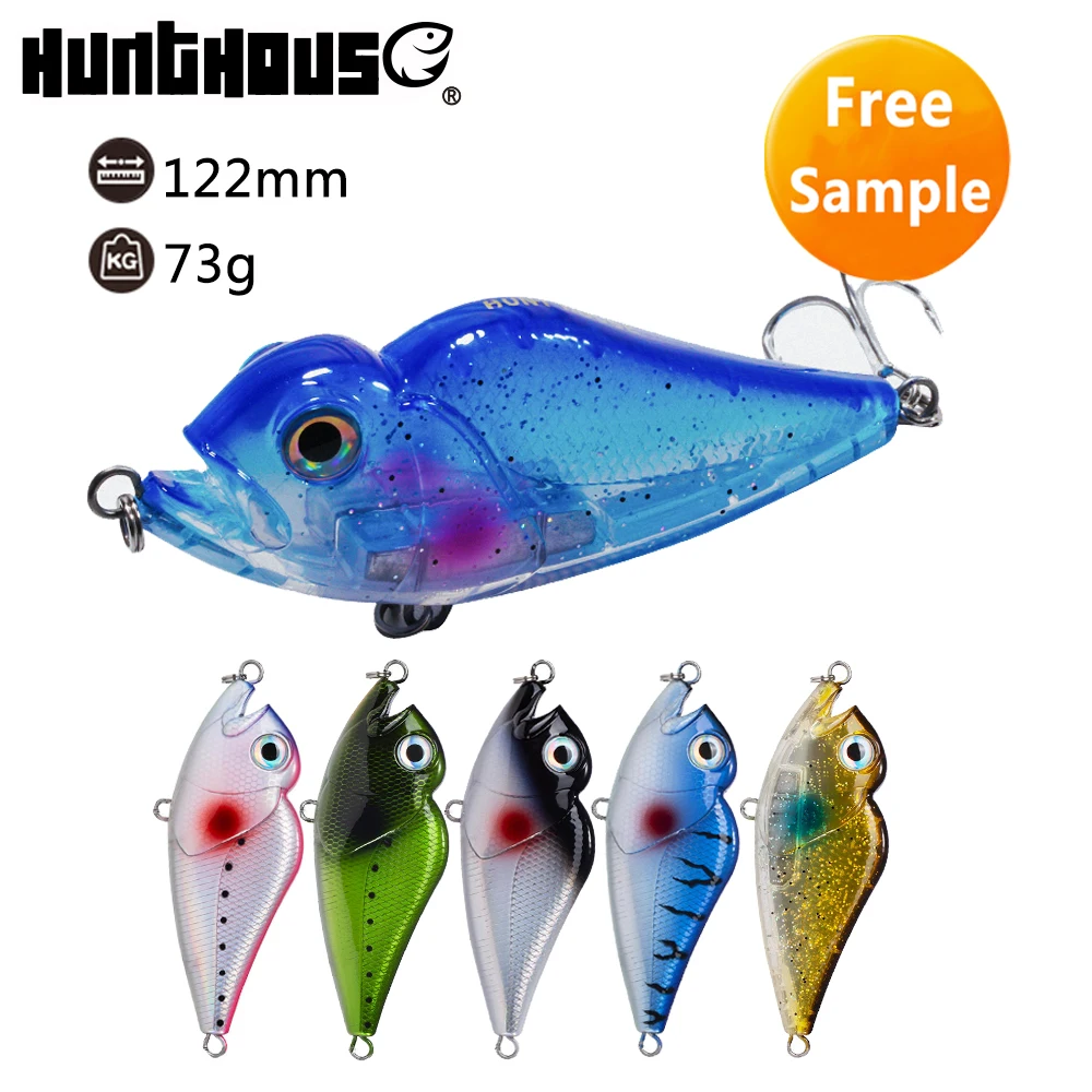 

Hunthouse jerkbait fishing lure stickbait sinking 122mm 73g snappers GT VIB lure, 8 colors